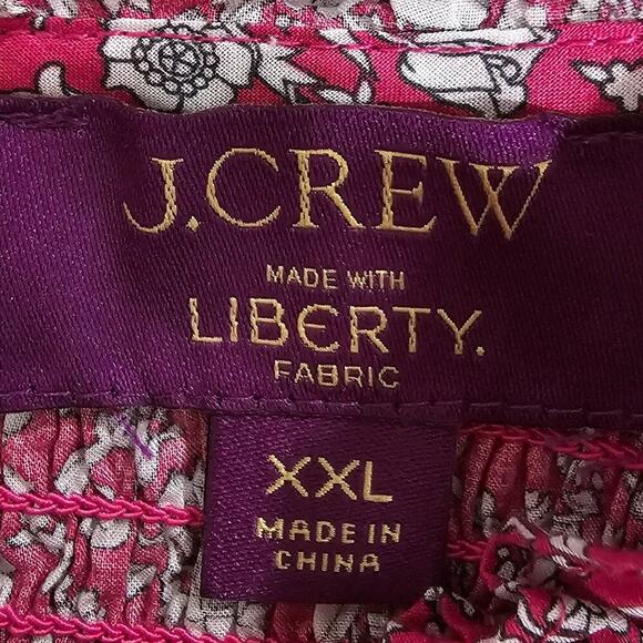 J.Crew Long Sleeve Ruffleneck Top in Liberty Summer Blooms Fabric Size XXL - Picture 5 of 8